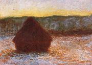 Claude Monet Grainstack,Thaw,Sunset Spain oil painting artist